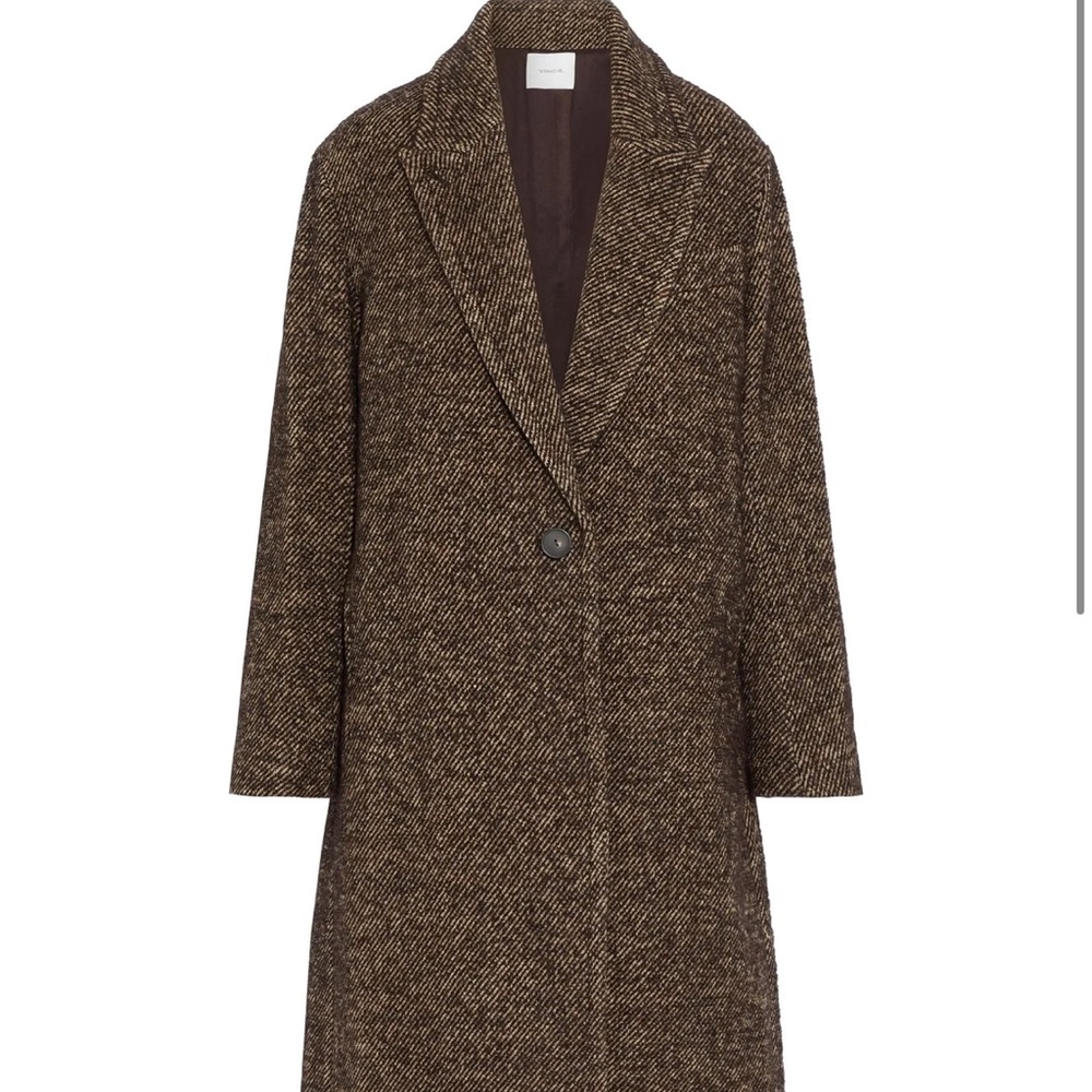 VINCE wool twill coat